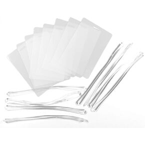 Qty 200 of Each 7 Mil Luggage Tag Laminating Pouches with 6-inch Loops 2-1/2 x 4-1/4 pre-Slotted