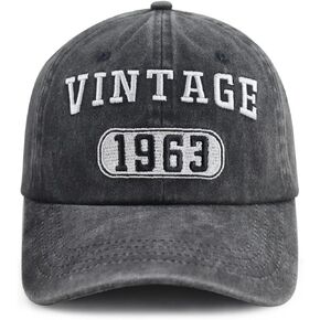 Vintage 1960 1961 1962 1963 1964 1965 1966 1967 1968 1969 Hat for Men Women, Funny Adjustable Cotton Birthday Baseball Cap