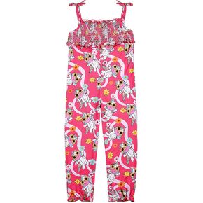 Toddler Girls Jumpsuits Sleeveless Casual Overalls Kids Spaghetti Strap Smocking Romper Summer Outfits Clothes