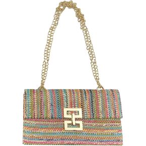 Straw Clutch Purse for Women Summer Beach Clutch Handbag Woven Purse Wicker Rattan Envelope Clutch2