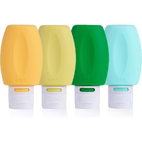 JaneJu Travel Bottles for Toiletries, TSA Approved 19 Pack, 3oz Leak Proof Travel Accessories Essentials Kit, Travel Accessories Set Silicone Squeezable Travel Containers for Shampoo Conditioner