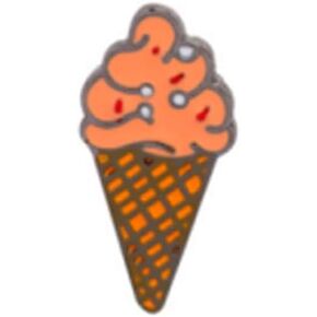 Orange Ice Cream Enamel Pin Brooch Cute Hard Enamel Lapel Pin Cartoon Badge for Children's Day Clothes Backpacks Badges Hats Bags