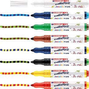 edding 13 FUNTASTICS MAGIC FUN fibre Pen for Children 8 assorted colours 3mm nib