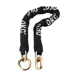 OKG Maximum Heavy Duty Security Chain - 10ft x 3/8" (9mm) Thick Square Security Chain - Hardened Steel Cinch Noose Chain - Anti Theft Lock Chain for Motorcycles, Generators, Trailers, ATVs, etc.