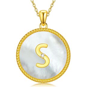 925 Sterling Silver 26 Letter Necklace Moissanite Letter Pendant Necklace Gift for Women