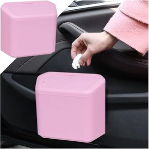 Car Trash Can with Lid, Mini Hanging Garbage Organizer Leakproof Dustbin, Car Waterproof Trash Bin Container, Car Accessories, Small Plastic Multipurpose Rubbish Can for Office Home