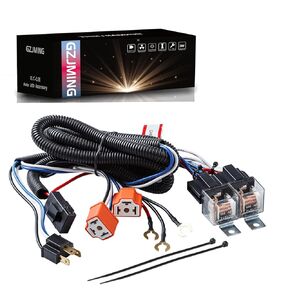 H4 Relay Harness Led المصباح الأمامي تمديد الأسلاك H6054 5x7 7x6 1set 2-Headlight ترقية لتويوتا 95-97 تاكوما 88-95 بيك اب فيكس مشكلة أرضية مزدوجة، أسود