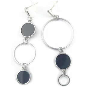 Black Earrings for Women,drop Earrings,hoop Earings,hypoallergenic Hoop Earrings,asymmetrical Earrings,Applicable age (ladies over 12 years old)