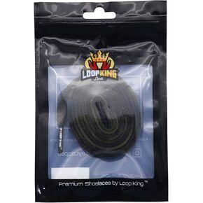 Loop King Shoe Laces - Premium Flat Cotton Laces for Sneakers with Durable Plastic Tips - Vintage Fade + Clear Plastic Tips