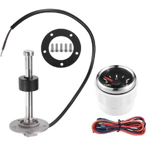 1 Set 5 Inch Universal Boat Fuel Level Sending Unit - Boat Car Truck Fuel Sending Unit and Gauge Kit - 316 Stainless Steel Plastic Silver Tone