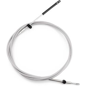 12FT Engine Control Cable Fit for Mercury Mariner Engines Boat Engine Control Cable Replace CC17912 304 Stainless Steel Wire with Hard Rubber Protective Cover