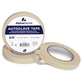 60 Yd. Roll of Autoclave Tape 1/2" – Indicates Sterilization for Dental Tools, Surgical Instruments & Tattoo Accessories – Heat Tape for Chemical & Autoclave Sterilizers