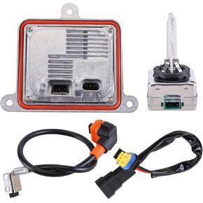 2PCS Xenon Ballast with D3S light bulb, 8A5Z13C170A HID Headlight Ballast Control Unit with Igniter and D4S Bulb Compatible with 2012-2015 Tesla Model S Ford Focus mk3 10R034663 8A5Z13C170A
