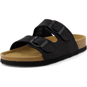 CUSHIONAIRE Lane Cork Footbed Womens Sandals Comfortable Double Buckle Slip On Sandals for Women with Arch Support and Classic Two Strap Design in Saudi Arabia