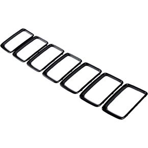 Astra Depot Matte Black Front Upper Grille Grill Inserts Kit Compatible with 2017-2020 Jeep Grand Cherokee