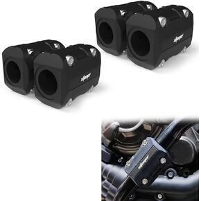 Xitomer 2 pair 22mm/25mm/28mm Motorcycle Engine Guard Bumper Crash Bar Protectors, Motorcycle Crash Bar Protectors Frame sliders (Black)