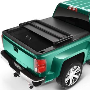 غطاء سرير شاحنة ناعم ثلاثي الطي من SCITOO متوافق مع Chevy Colorado 2004-2013، لـ GMC Canyon 2004-2012 Fleetside 5'3" FT Bed Truck Bed Cover Kit