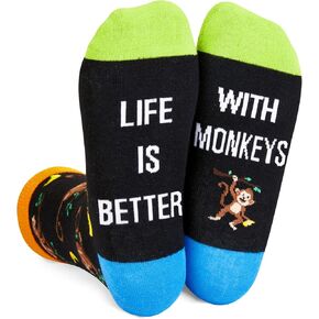 Zmart Animal Socks For Men Women; Goat Horse Guines Pigs Cow Gifts, Goat Horse Guines Pigs Monkey Socks