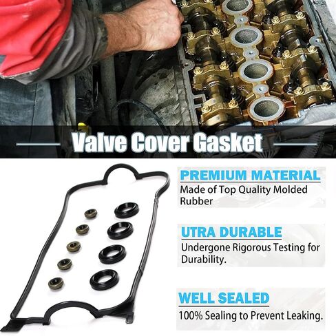 VS50500R Engine Valve Cover Gasket Set Fit 1992-2000 for Honda Civic VX HX EX DEL SOL Si Acura EL 1.5L 1.6L L4 SOHC VS50499R 12030-P2A-000 in Saudi Arabia