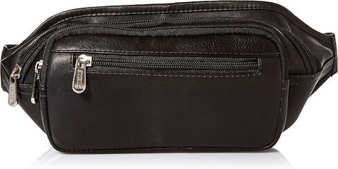 Multi-Zip Oval Waist Bag, Chocolate, One Size in Saudi Arabia