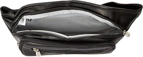 Multi-Zip Oval Waist Bag, Chocolate, One Size in Saudi Arabia