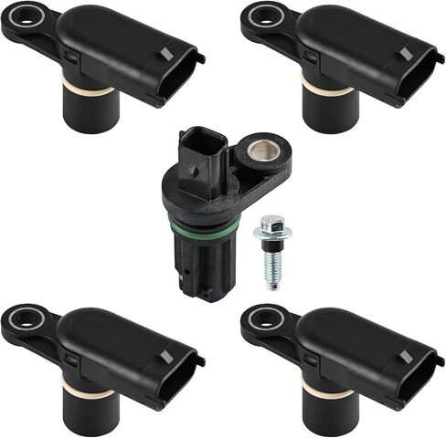 4 Pcs Camshaft Position Sensors & 1 Pcs Crankshaft Position Sensor Compatible with Chevy Equinox Impala Malibu Traverse GMC Acadia Terrain Cadillac Buick, Replacement for 12615371, 12615626 in Saudi Arabia