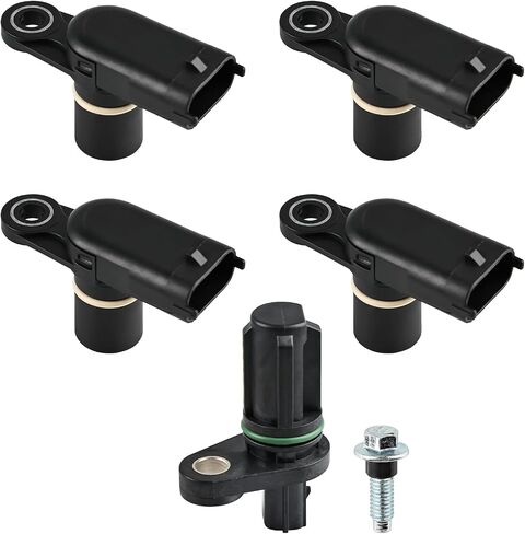 4 Pcs Camshaft Position Sensors & 1 Pcs Crankshaft Position Sensor Compatible with Chevy Equinox Impala Malibu Traverse GMC Acadia Terrain Cadillac Buick, Replacement for 12615371, 12615626 in Saudi Arabia