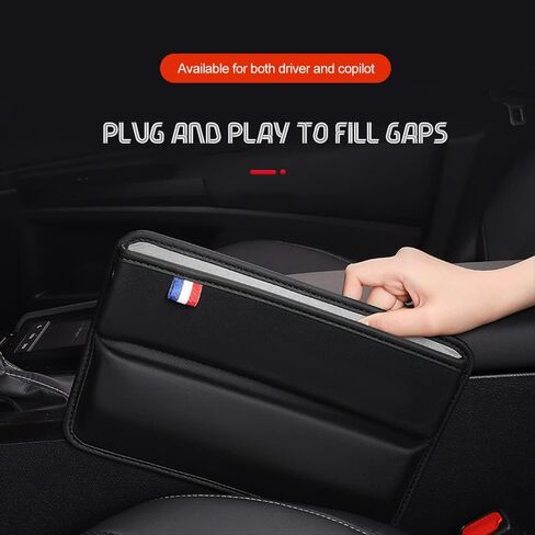 Car Seat Gap Filler, Premium Leather Car Seat Gap Filler Organizer, Car Box Organizers and Storage for Glasses Phones Keys and Cards, Universal Car Interior Accessories for Car SUV Truck in Saudi Arabia