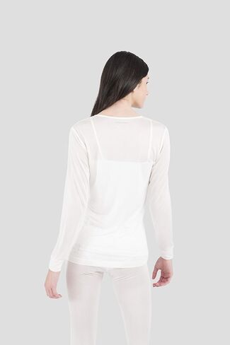 Terramar Women's 100% Silk Thermasilk Pointelle Scoop Shirt Baselayer in Saudi Arabia