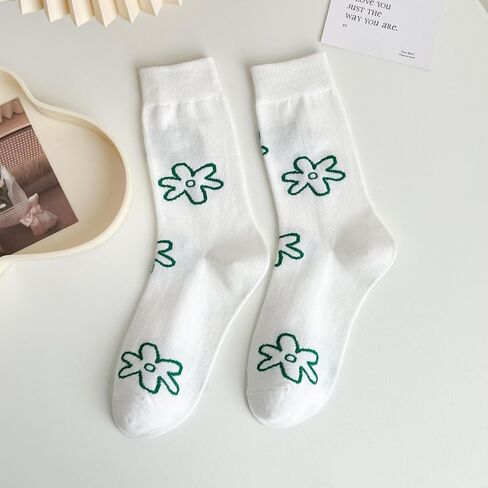 لطيف عباد الشمس المرأة الأزهار الكاحل كشكش الجوارب طباعة الملونة طاقم الجدة جورب Size5-10.5 in Kuwait