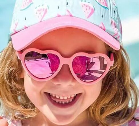 Baby Sunglasses Flexible Polarized Heart Shaped Sunglasses with Strap for Toddler Newborn Infant Ages 0-24 Months in Saudi Arabia