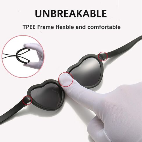 Baby Sunglasses Flexible Polarized Heart Shaped Sunglasses with Strap for Toddler Newborn Infant Ages 0-24 Months in Saudi Arabia