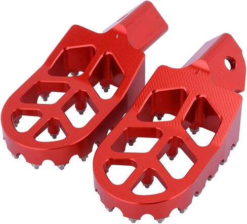أوتاد قدم الدراجة الترابية، أوتاد قدم الدراجة النارية، دواسة راحة القدم الأوسع CNC لـ CRF250F 19-23 XR150L 15-23 HAWK 250 CRF150F CRF230F 03-19 أحمر in Kuwait