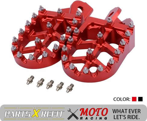 أوتاد قدم الدراجة الترابية، أوتاد قدم الدراجة النارية، دواسة راحة القدم الأوسع CNC لـ CRF250F 19-23 XR150L 15-23 HAWK 250 CRF150F CRF230F 03-19 أحمر in Kuwait