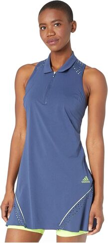 فستان بوب ملون مثقوب من adidas Golf، Tech Indigo، صغير in Saudi Arabia