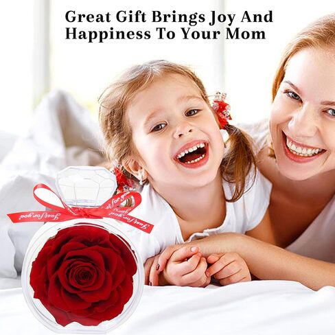 Forever Flower Perfume Shape Box - Preserved Rose, Long-Lasting Real Flowers, Forever Real Rose Preserved Flowers for Wife Mom Girlfriend, Mothers Day Anniversary Birthday Gift-Red in Saudi Arabia