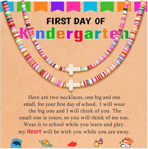 First Day of Kindergarten/Preschool Gift Back to School Matching Mother Daughter Cross Necklace in Saudi Arabia