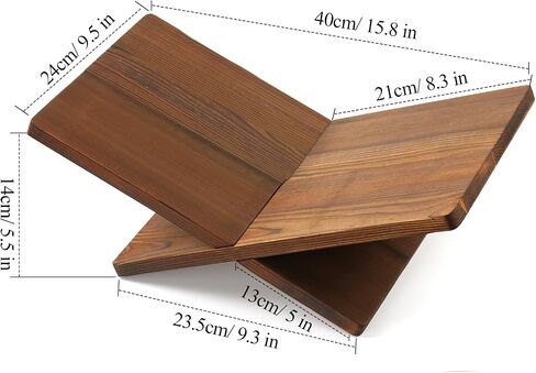 Book Stand for Reading - Solid Wood Book Holder for Open and Closed Books, Cookbook, Magazines, Textbooks (Redwood) in Saudi Arabia