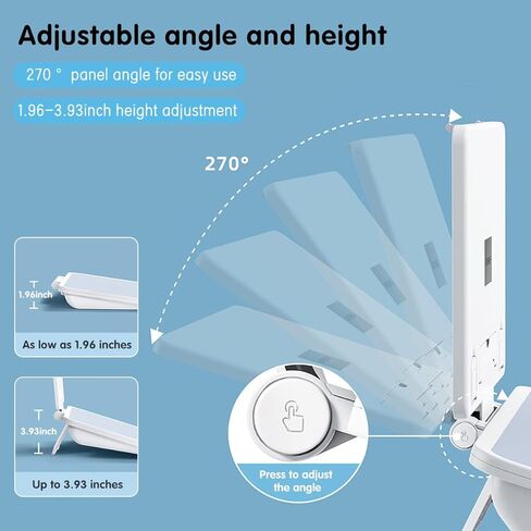 Kids Book Stand for Reading, Used for Student Learning Painting, Writing, Universal for Laptops and IPads, Portable Storage Angle Adjustable Bracket, with Writing Whiteboard (White) in Kuwait