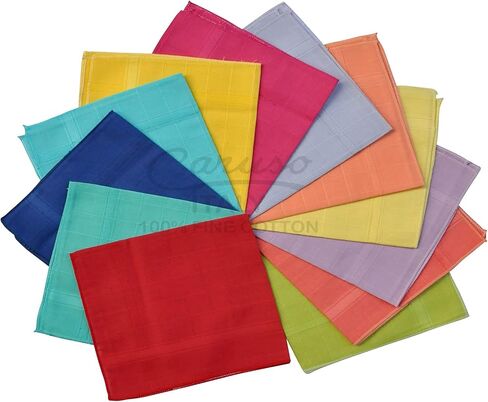 منديل رانجولي خفيف متعدد الألوان للسيدات من Caruso Italy مصنوع من القطن الخالص بنسبة 100% in Kuwait