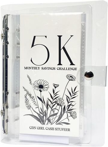 12-Month Envelopes Money Saving Challenge Binder, 12 Month Savings Challenge, Money Saving Budget Binder with Cash Envelopes, Saving Challenge Book and Budget Binder, to Save 5K in Saudi Arabia