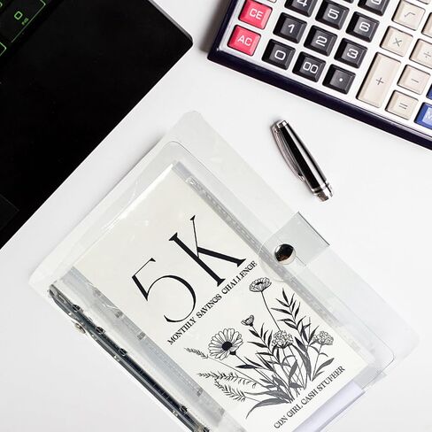 12-Month Envelopes Money Saving Challenge Binder, 12 Month Savings Challenge, Money Saving Budget Binder with Cash Envelopes, Saving Challenge Book and Budget Binder, to Save 5K in Saudi Arabia