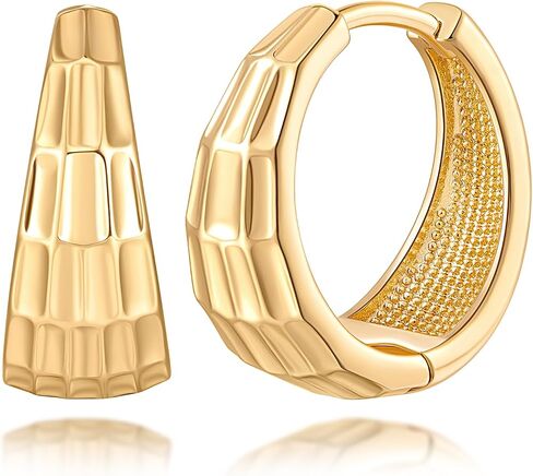 14K Gold Earrings for Women 14K Gold Small Hoop Earrings Women Gold Plated Earrings for Womens Earrings Hypoallergenic Gold Earring hoops 20 mm in Saudi Arabia