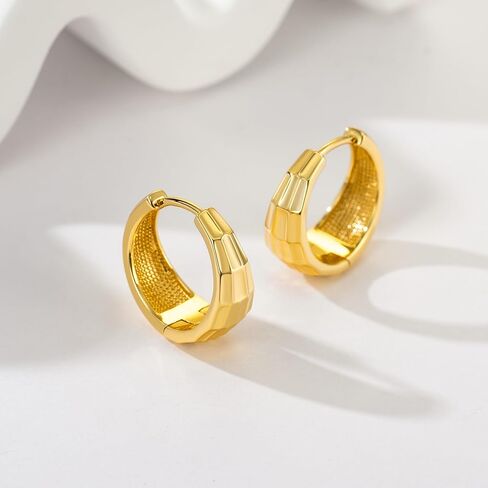 14K Gold Earrings for Women 14K Gold Small Hoop Earrings Women Gold Plated Earrings for Womens Earrings Hypoallergenic Gold Earring hoops 20 mm in Saudi Arabia