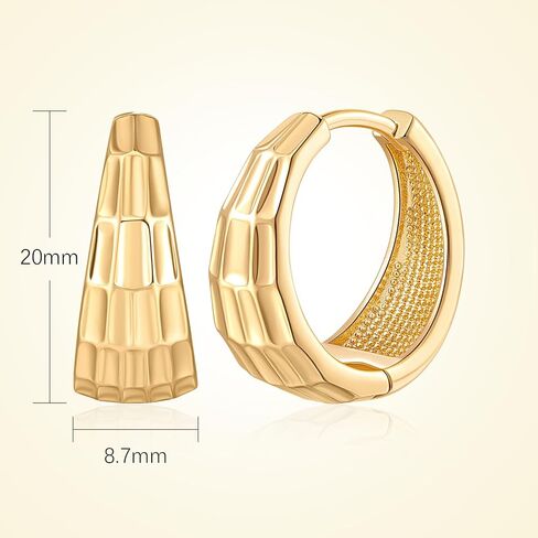 14K Gold Earrings for Women 14K Gold Small Hoop Earrings Women Gold Plated Earrings for Womens Earrings Hypoallergenic Gold Earring hoops 20 mm in Saudi Arabia