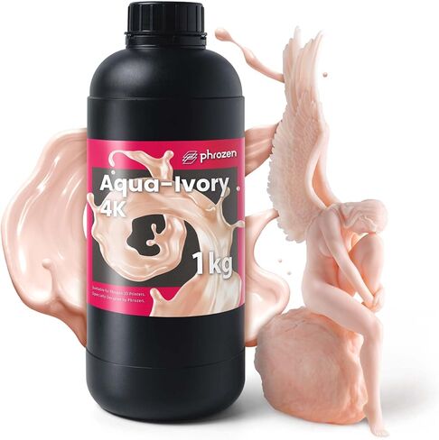 راتنج Phrozen Aqua 4K للطباعة ثلاثية الأبعاد عالية الدقة، 405 نانومتر LCD راتنج فوتوبوليمر معالج بالأشعة فوق البنفسجية لانكماش منخفض، تفاصيل رائعة، رائحة منخفضة، غير هش (رمادي، 1 كجم) in Kuwait