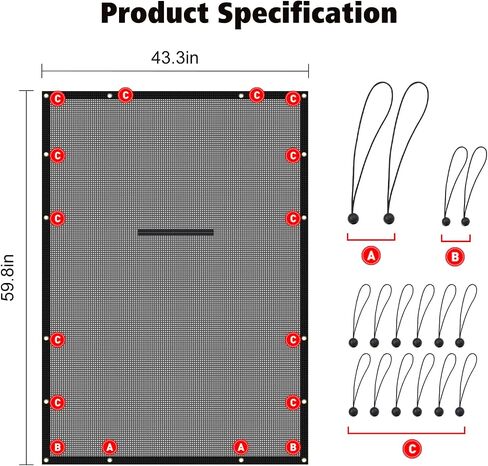 RT-TCZ Sunshade Mesh Top Cover Roof UV Sun Protection for Jeep Wrangler JLU & Gladiator JT Rubicon Sahara Sport 4 Door 2018-2024 in Saudi Arabia