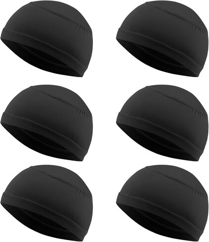 6 Pcs Cooling Skull Cap for Men Women, Cycling Motorcycle Helmet Liner, UPF 50 Sun Protection Sweat Cap for Running in Saudi Arabia