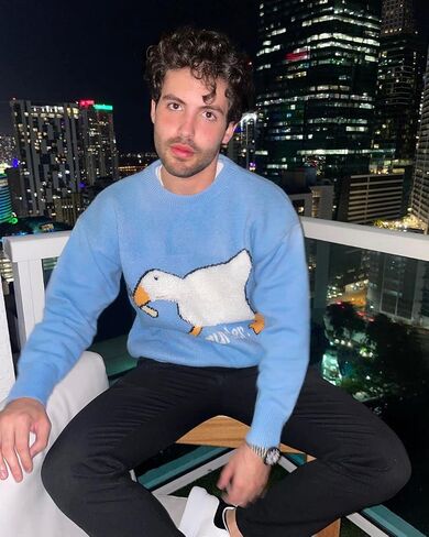 Aelfric Eden Mens Fashion Ducks Cartoon Sweaters Unisex Oversized Jumper Long Sleeve Casual Sweater Retro Couple Top in Saudi Arabia