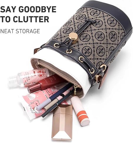Jisinlov Bag Organizer Insert,Nylon Purse Inner Suitable for Tory Burch T MONOGRAM Mini Bucket Bag with Drawstring Closure(Nylon-Mini) in Saudi Arabia
